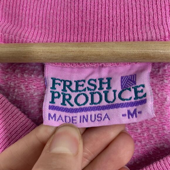 Vintage Fresh Produce Sweater Womens Medium Striped Tulip Floral Pullover USA - Picture 9 of 13